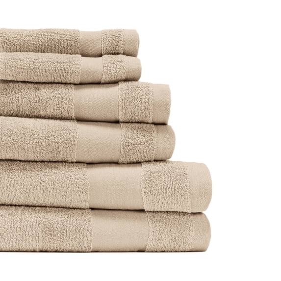 Noble Linens 6 Piece Essential Cotton Bath Towel Set