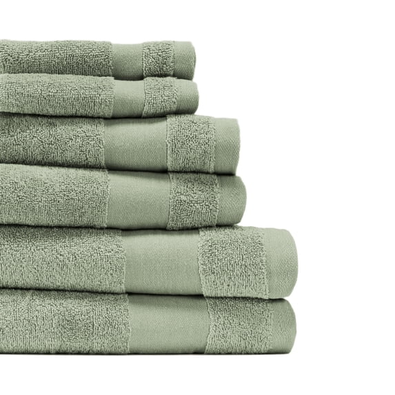 Noble Linens 6 Piece Essential Cotton Bath Towel Set