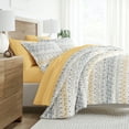 thumbnail image 1 of Noble Linens 7 Piece Bedding Bundle, Microfiber Patterned Comforter and Sheet Set, King, 1 of 7