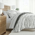 thumbnail image 1 of Noble Linens 7 Piece Bedding Bundle, Microfiber Patterned Comforter and Sheet Set, King, 1 of 7