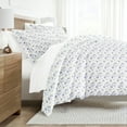 thumbnail image 1 of Noble Linens 7 Piece Patterned Duvet Bedding Bundle, Blossoms Light Blue, Twin, 1 of 6