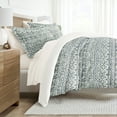 thumbnail image 1 of Noble Linens 7 Piece Patterned Duvet Bedding Bundle, Modern Rustic Navy, Twin, 1 of 6
