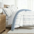 thumbnail image 1 of Noble Linens 7 Piece Patterned Duvet Bedding Bundle, Urban Vibe Navy, Twin, 1 of 6