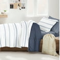 thumbnail image 1 of Noble Linens 8 Piece Dorm Bedding Bundle, Comforter & Sheet Set, Pillows, Laundry Bag, 1 of 8