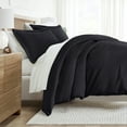 thumbnail image 1 of Noble Linens 8 Piece Solid Duvet Bundle in Black, Queen, 1 of 5