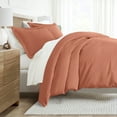 thumbnail image 1 of Noble Linens 8 Piece Solid Duvet Bundle in Clay, Full, 1 of 5