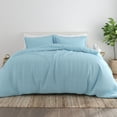 thumbnail image 1 of Noble Linens Aqua Polka Dot Pattern 3-Piece Duvet Cover Set, Full/Queen, 1 of 11