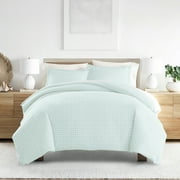 Noble Linens Aqua Starlight Pattern 2-Piece Duvet Cover Set, Twin/TwinXL