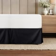 thumbnail image 1 of Noble Linens Black Pleated Dust Ruffle Bed Skirt, Queen, 1 of 10