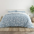 thumbnail image 1 of Noble Linens Blue Reversible Country Home Print 3-Piece Duvet Cover Set, King/CalKing, 1 of 12