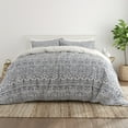 thumbnail image 1 of Noble Linens Blue Reversible Modern Rustic Print 2-Piece Duvet Cover Set, Twin/TwinXL, 1 of 11