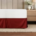 thumbnail image 1 of Noble Linens Burgundy Pleated Dust Ruffle Bed Skirt, Queen, 1 of 11