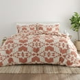 thumbnail image 1 of Noble Linens Clay Adobe Diamond Reversible 3-Piece Duvet Cover Set, King/Cal King, 1 of 11