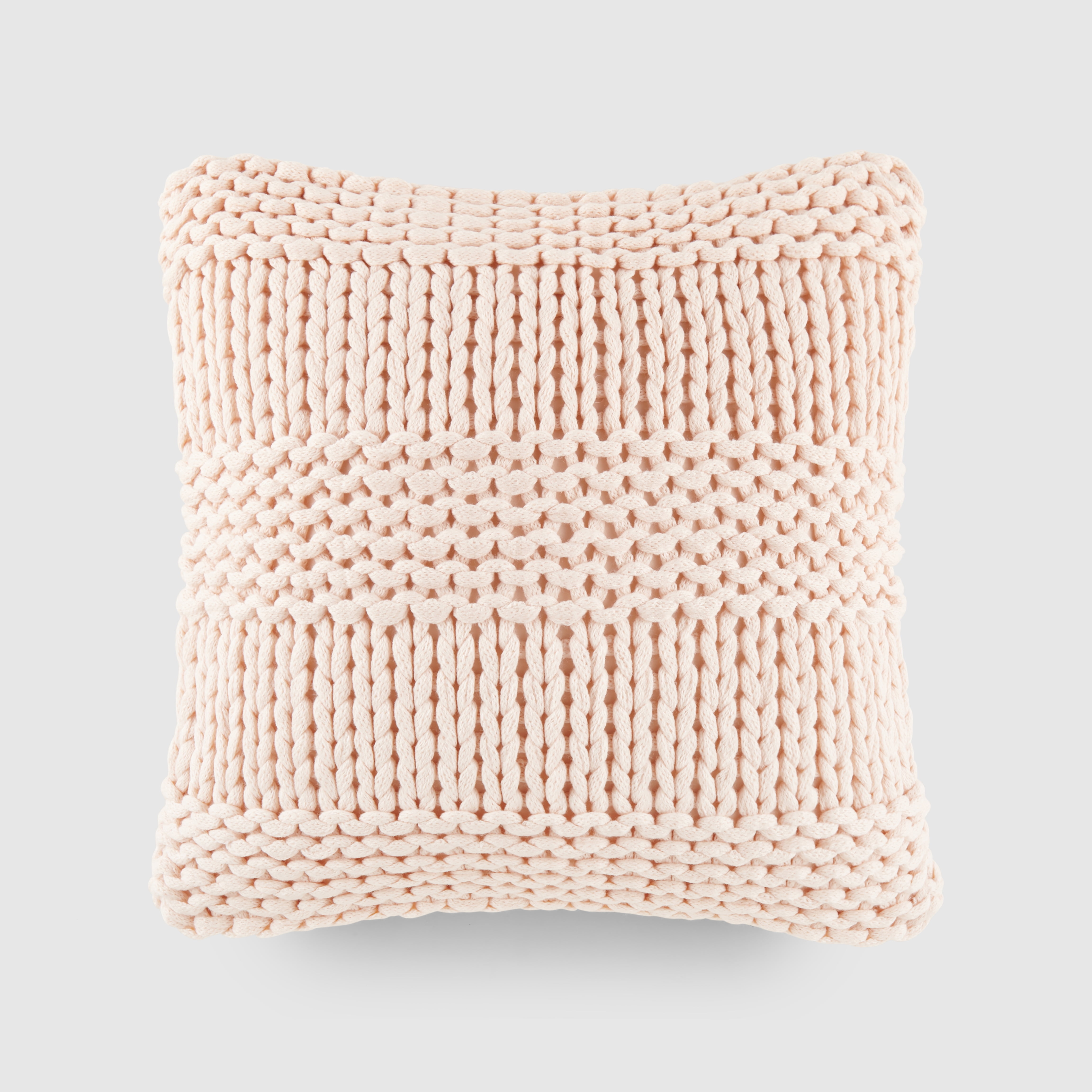 Noble Linens Decor Throw Pillow in Cozy Chunky Knit Fabric