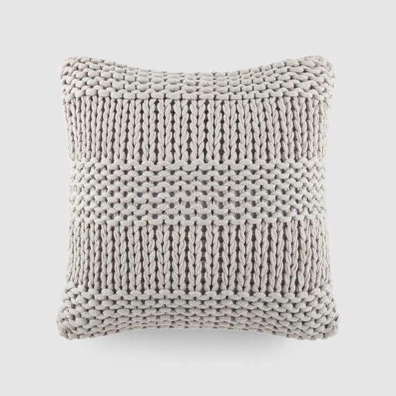 Noble Linens Decor Throw Pillow in Cozy Chunky Knit Fabric