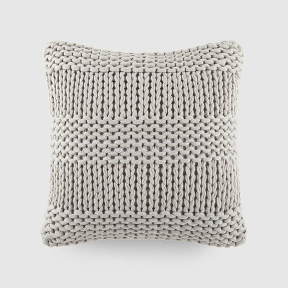 Noble Linens Decor Throw Pillow in Cozy Chunky Knit Fabric