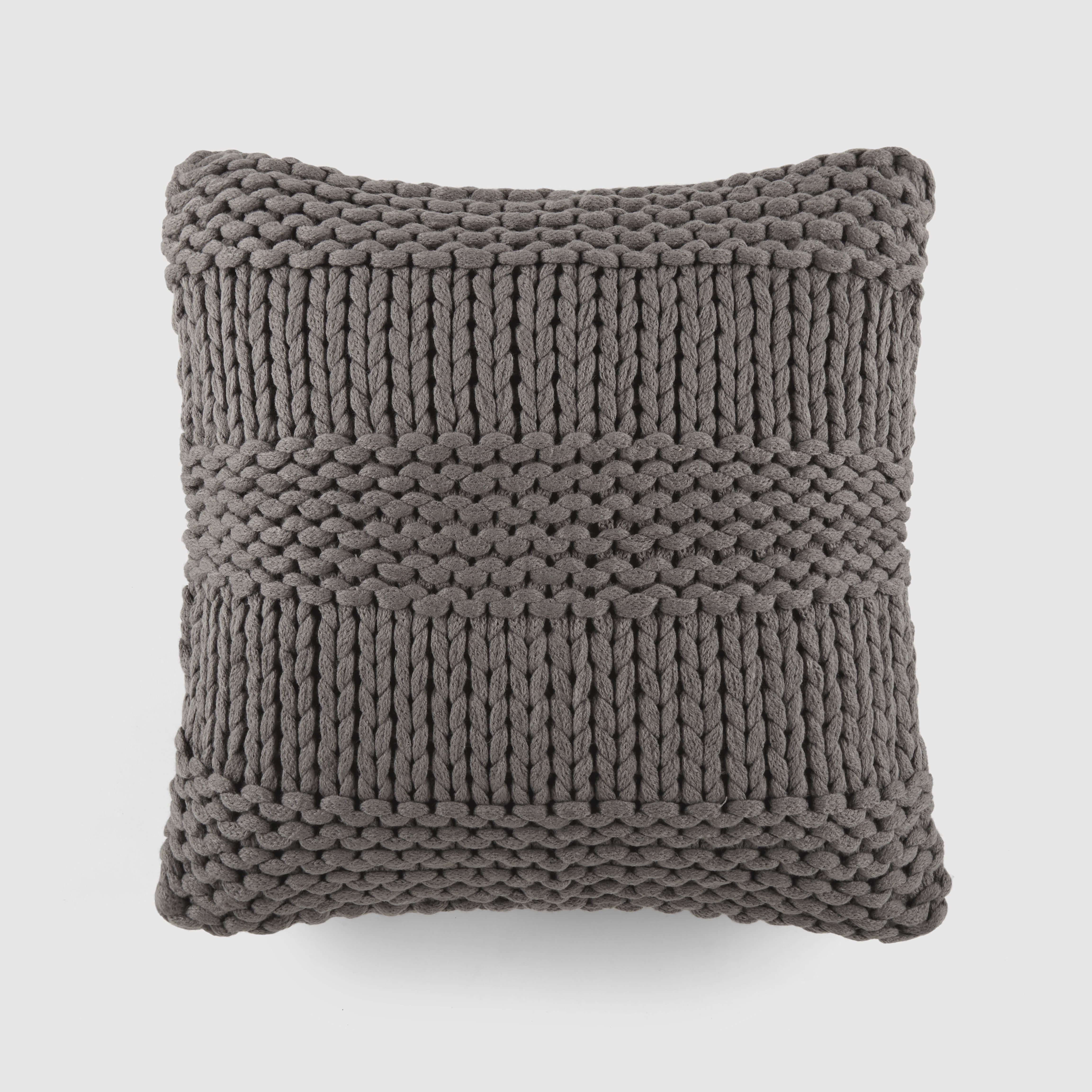 Noble Linens Decor Throw Pillow in Cozy Chunky Knit Fabric