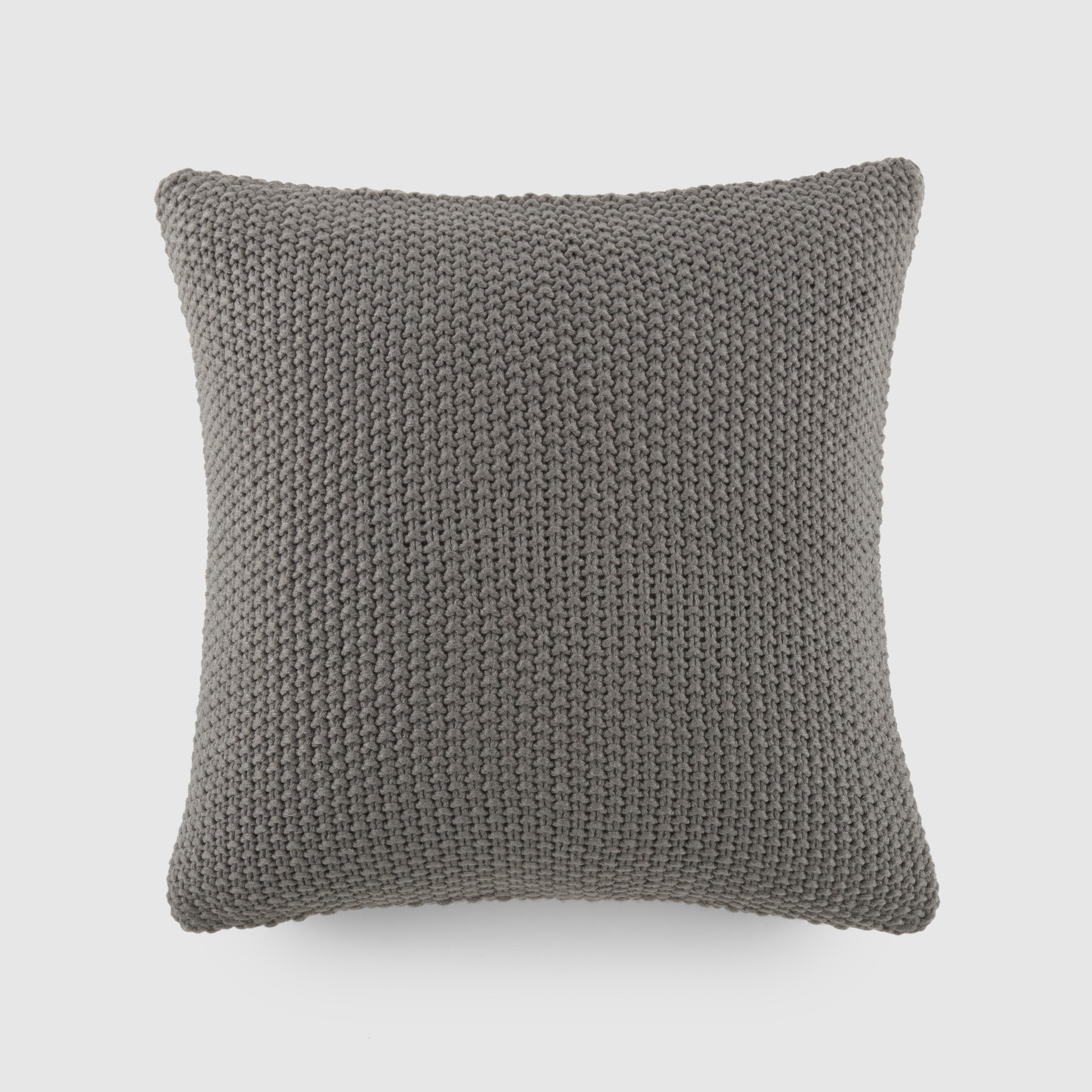 Noble Linens Decor Throw Pillow in Seed Stitch Knit Fabric