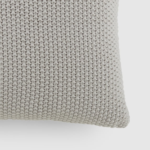 Noble Linens Decor Throw Pillow in Seed Stitch Knit Fabric