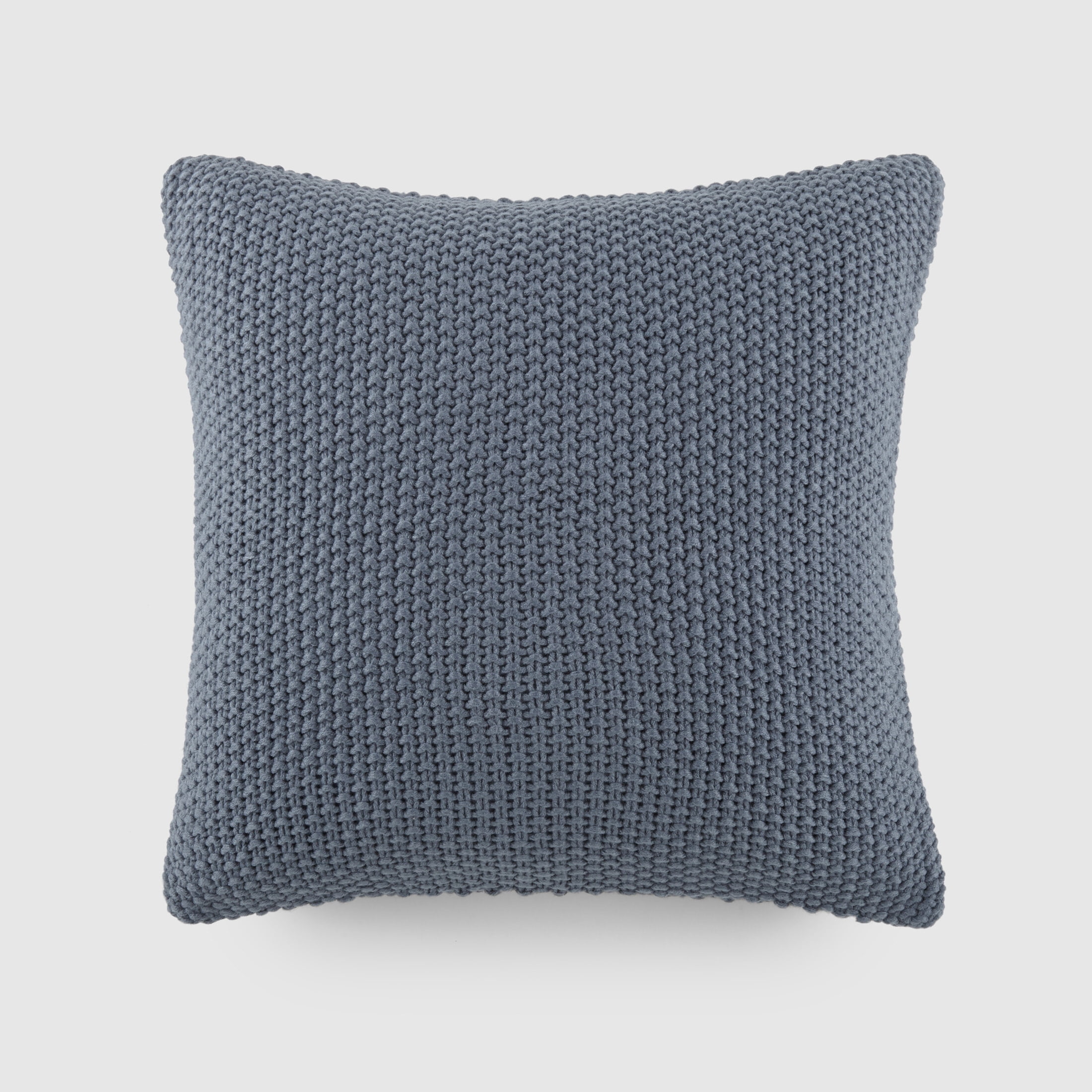 Noble Linens Decor Throw Pillow in Seed Stitch Knit Fabric