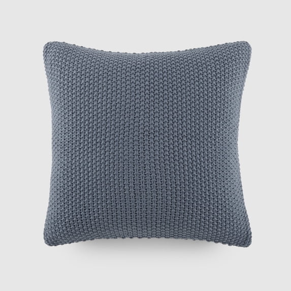 Noble Linens Decor Throw Pillow in Seed Stitch Knit Fabric