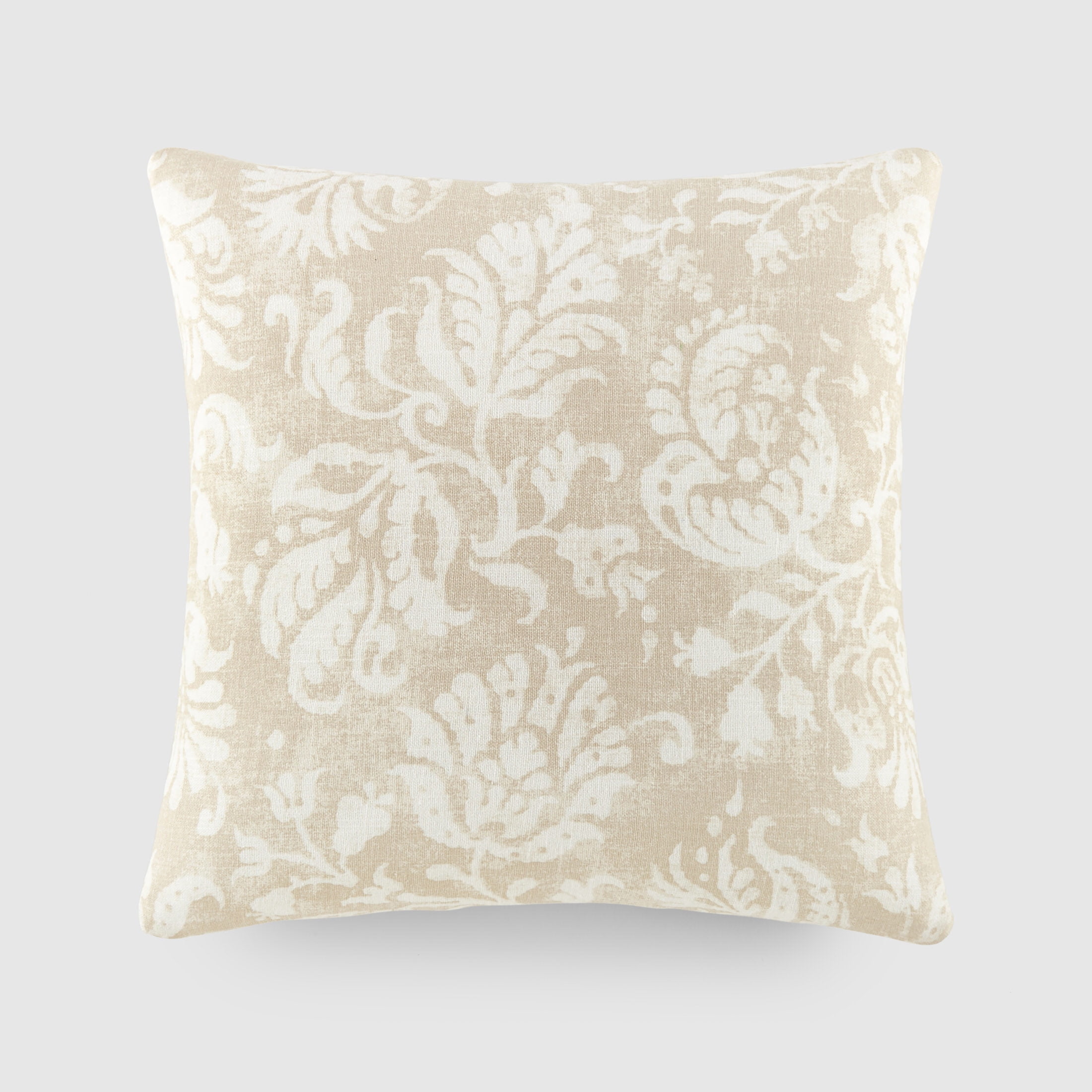 Noble Linens Elegant Cotton Decor Throw Pillow in Distressed Floral Pattern