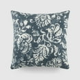 thumbnail image 1 of Noble Linens Elegant Cotton Decor Throw Pillow in Distressed Floral Pattern, 1 of 8