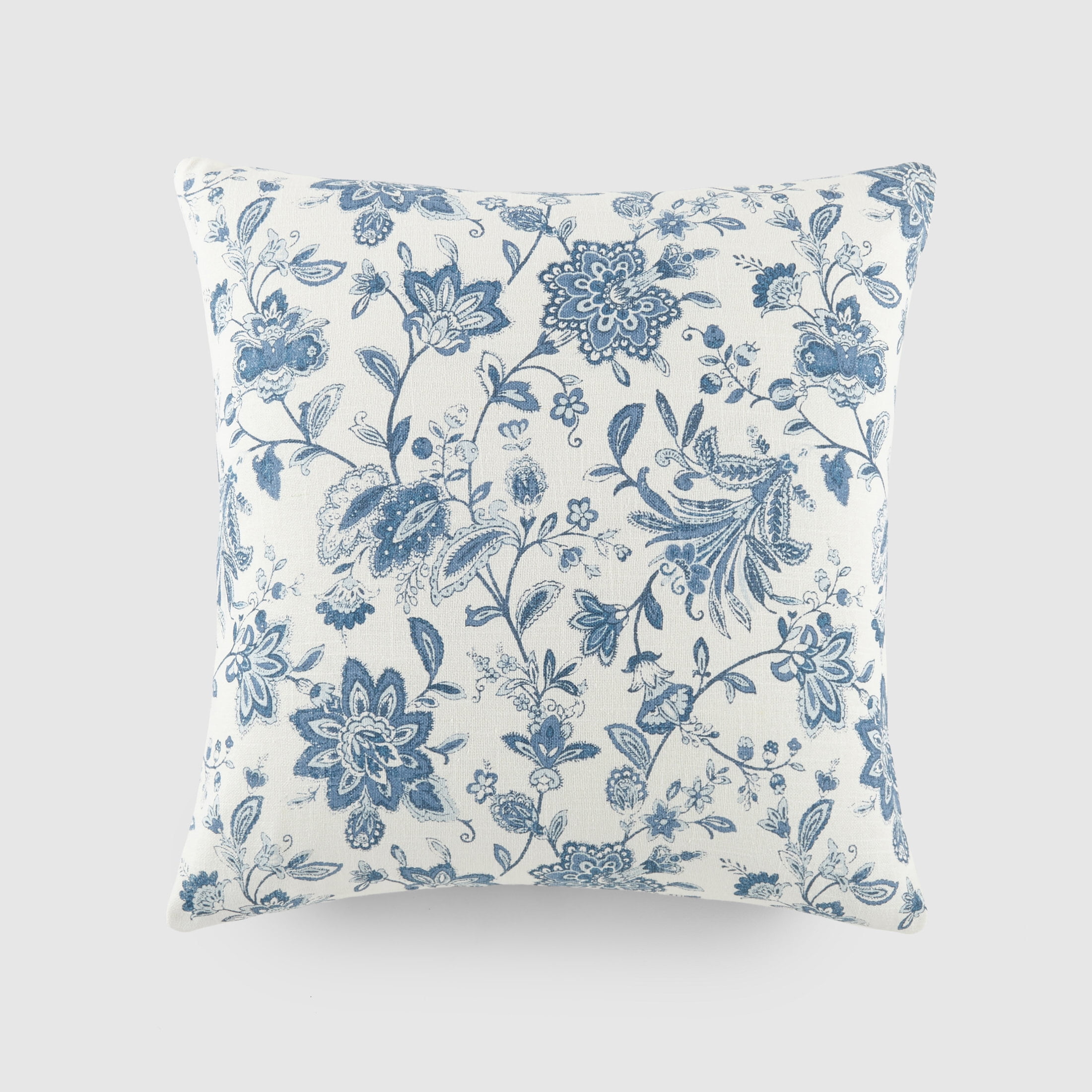 Noble Linens Elegant Cotton Decor Throw Pillow in Jacobean Pattern