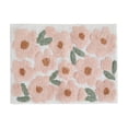 thumbnail image 1 of Noble Linens Floral Pattern Cotton Bath Mat, 24 in x 17 in, Blossoms Pink, 1 of 11