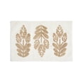 thumbnail image 1 of Noble Linens Floral Pattern Cotton Bath Mat, 24 in x 17 in, Folk Leaves Natural, 1 of 12