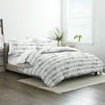 thumbnail image 1 of Noble Linens Gray Reversible Chevron Sleep Print 2-Piece Duvet Cover Set, Twin/TwinXL, 1 of 12