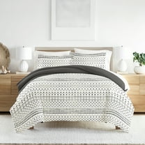 Noble Linens Gray Reversible Etched Gate Print 2-Piece Duvet Cover Set, Twin/TwinXL