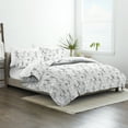 thumbnail image 1 of Noble Linens Gray Reversible Flower Field Print 2-Piece Duvet Cover Set, Twin/TwinXL, 1 of 12