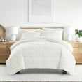 thumbnail image 1 of Noble Linens Light Gray Coarse Paisley Print 3-Piece Duvet Cover Set, King/Calking, 1 of 10