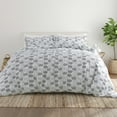 thumbnail image 1 of Noble Linens Light Gray Make a Wish Print 3-Piece Duvet Cover Set, Full/Queen, 1 of 11