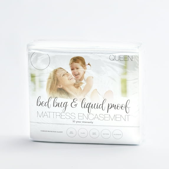 Noble Linens Microfiber Bed Bug and Spill Proof Zippered Mattress Protector, Queen