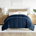 thumbnail image 1 of Noble Linens Navy All Season Lightweight Down-Alternative Solid Comforter, Full/Queen, 1 of 10