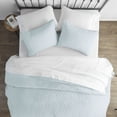 thumbnail image 1 of Noble Linens Pale Blue Damask Pattern Quilted Coverlet Set, Full/Queen, 1 of 10