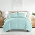 thumbnail image 1 of Noble Linens Pale Blue Wheatfield Pattern Duvet Set 2-Piece Duvet Cover Set, Twin/TwinXL, 1 of 11