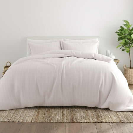 Noble Linens Pink Classic in Pink Pattern 3-Piece Duvet Cover Set, King/CalKing
