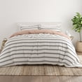 thumbnail image 1 of Noble Linens Rose Desert Stripe Reversible 3-Piece Duvet Cover Set, King/Cal King, 1 of 11