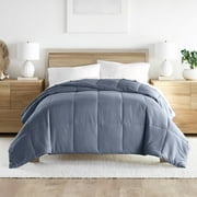 Noble Linens Stone All Season Lightweight Down-Alternative Solid Comforter, Full/Queen