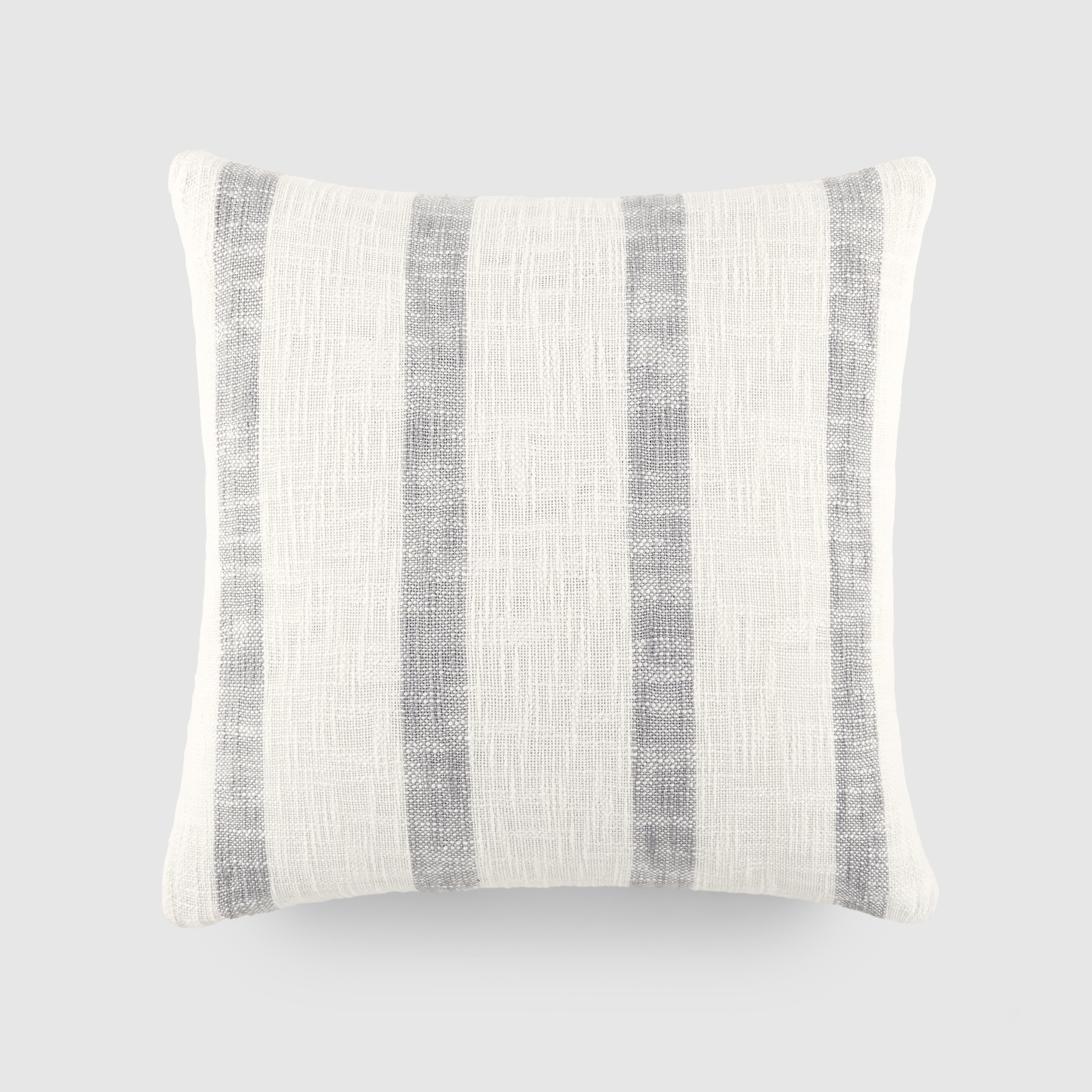 Noble Linens Yarn-Dyed Cotton Decor Throw Pillow in Modern Coastal Stripe Pattern