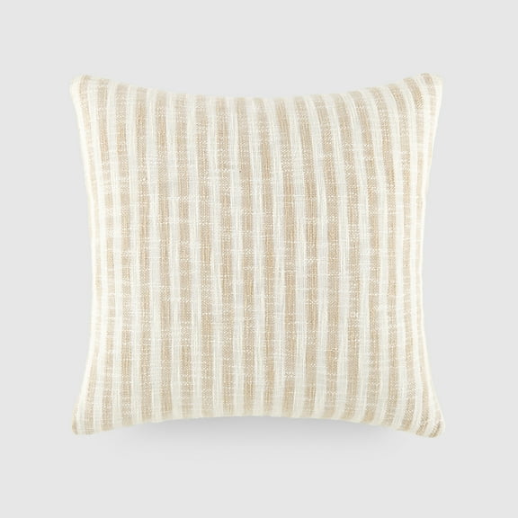 Noble Linens Yarn-Dyed Cotton Decor Throw Pillow in Bengal Stripe Pattern