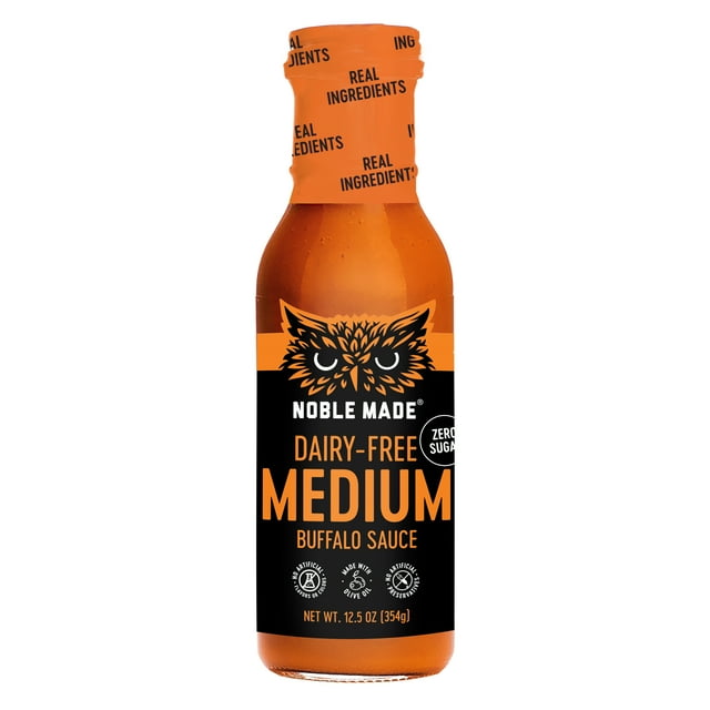 Noble Made, DairyFree Medium Buffalo Sauce, 12.5 Ounces