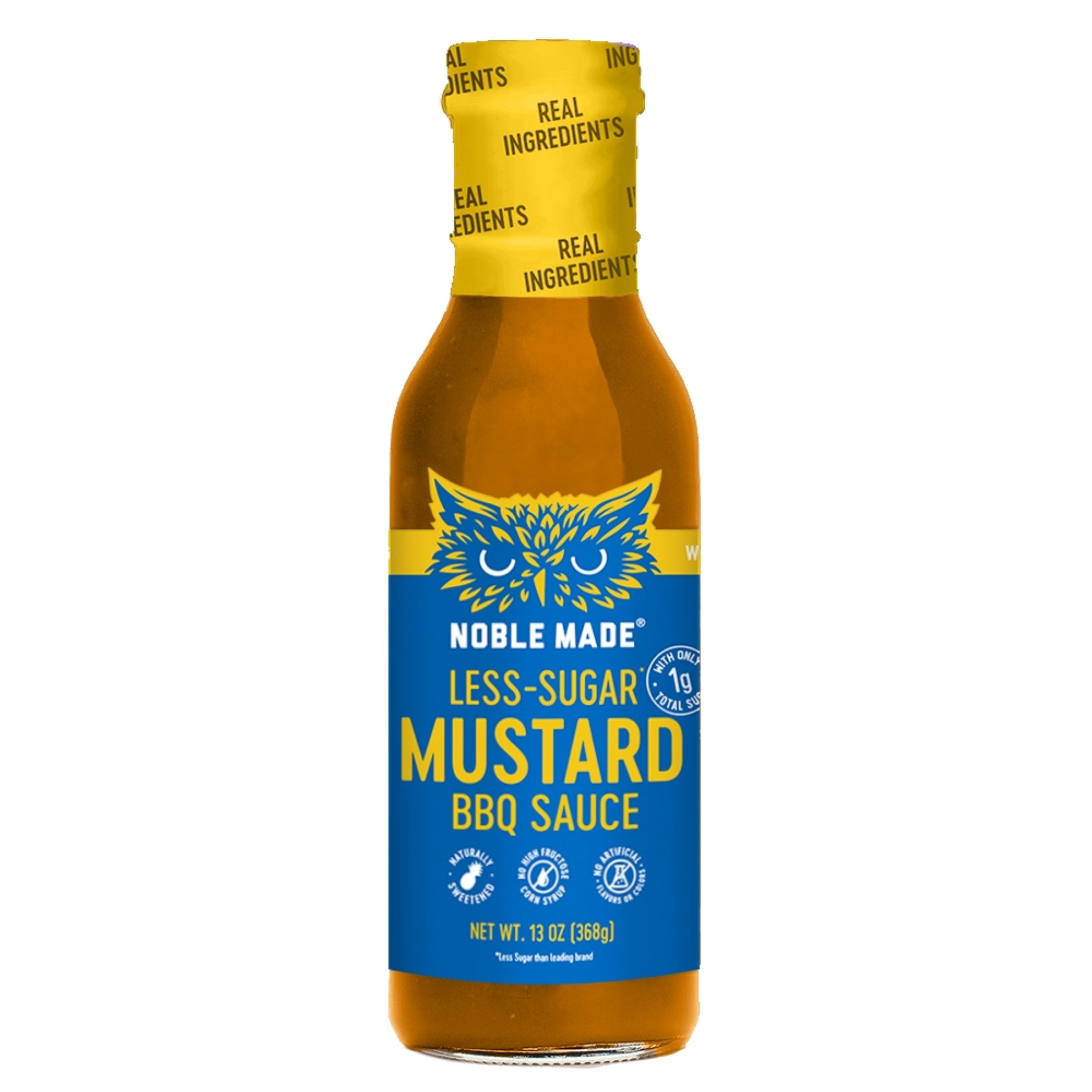 Noble Made, LessSugar Mustard BBQ Sauce, 13 Ounces