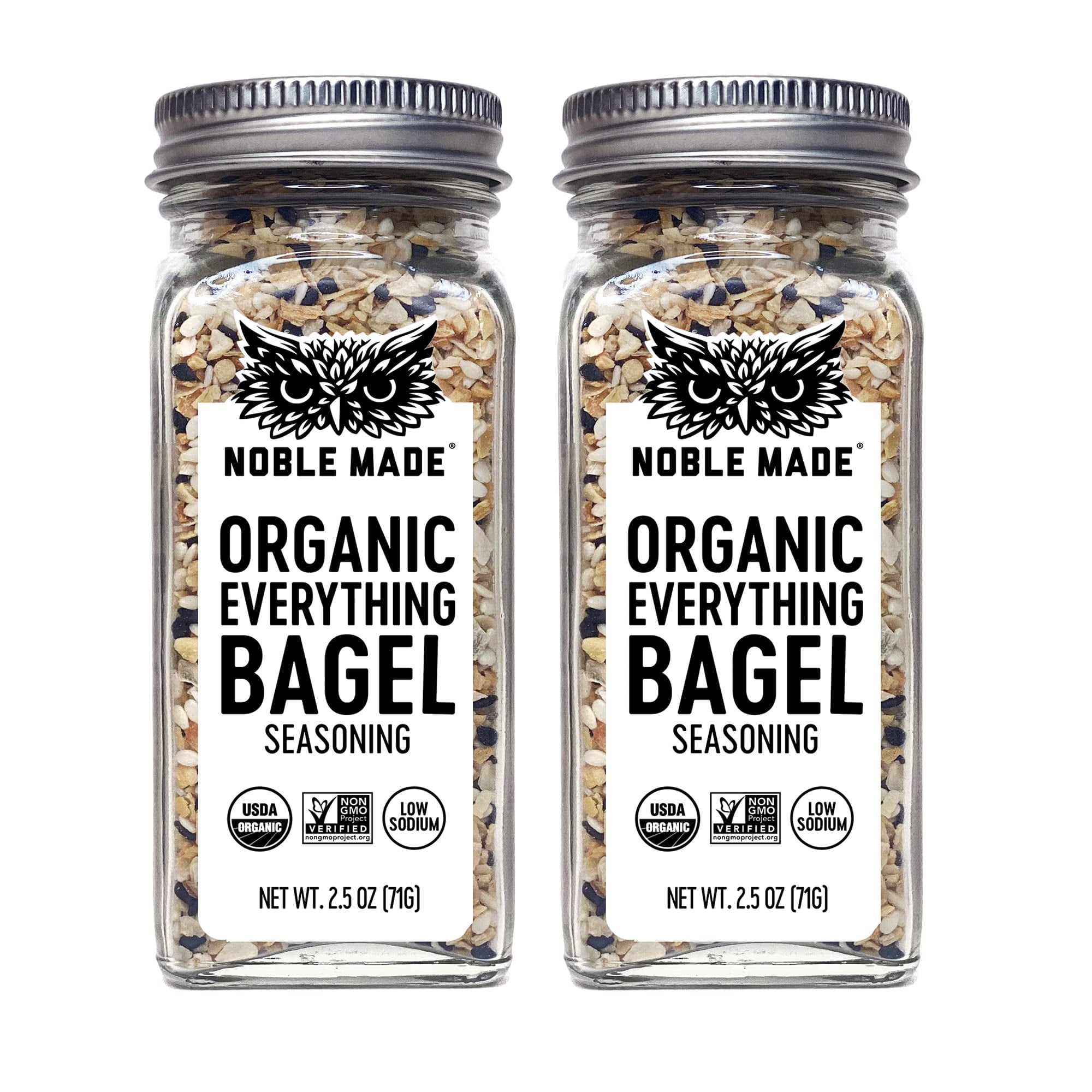 Noble Made Organic Everything AIF4 Bagel Seasoning, Garlic, Onion