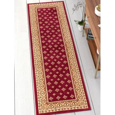 Noble Palace French European Formal Traditional Area Rug 2'7" x 9'6" Runner Easy to Clean Stain Fade Resistant Shed Free Modern Contemporary Floral Transitional Soft Living Dining Room Rug