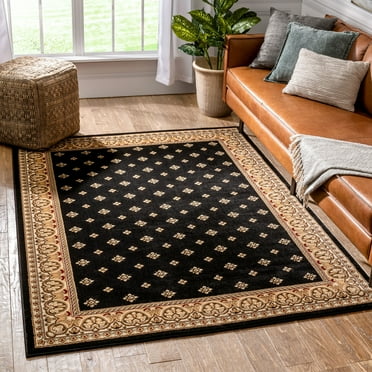 Noble Palace French European Formal Traditional Area Rug 5x7 ( 5'3" x 7'3" ) Easy to Clean Stain Fade Resistant Shed Free Modern Contemporary Floral Transitional Soft Living Dining Room Rug