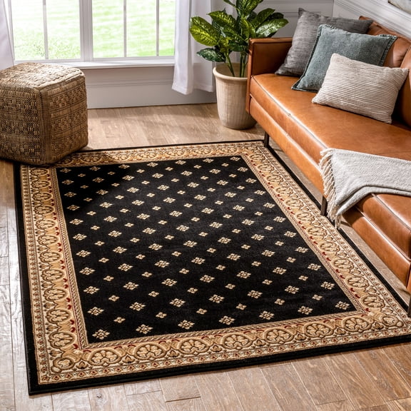 Noble Palace French European Formal Traditional Area Rug 5x7 ( 5'3" x 7'3" ) Easy to Clean Stain Fade Resistant Shed Free Modern Contemporary Floral Transitional Soft Living Dining Room Rug